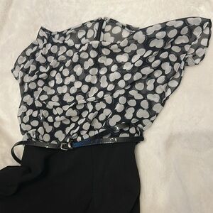 Chic Black and White Polka Dot Dress